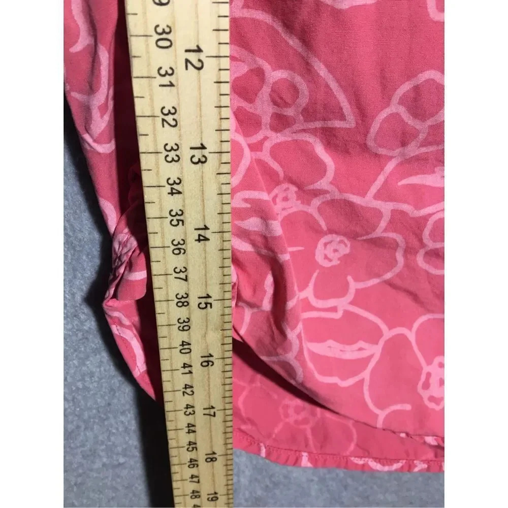 Mens Tommy Hilfiger Shirt Floral Pink Easter Casual Button Down Beachy Boho - Picture 5 of 5